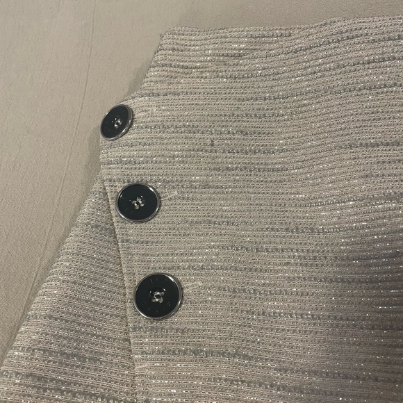 Ted Baker Skirt light grey metallic size 2 - Picture 2 of 11